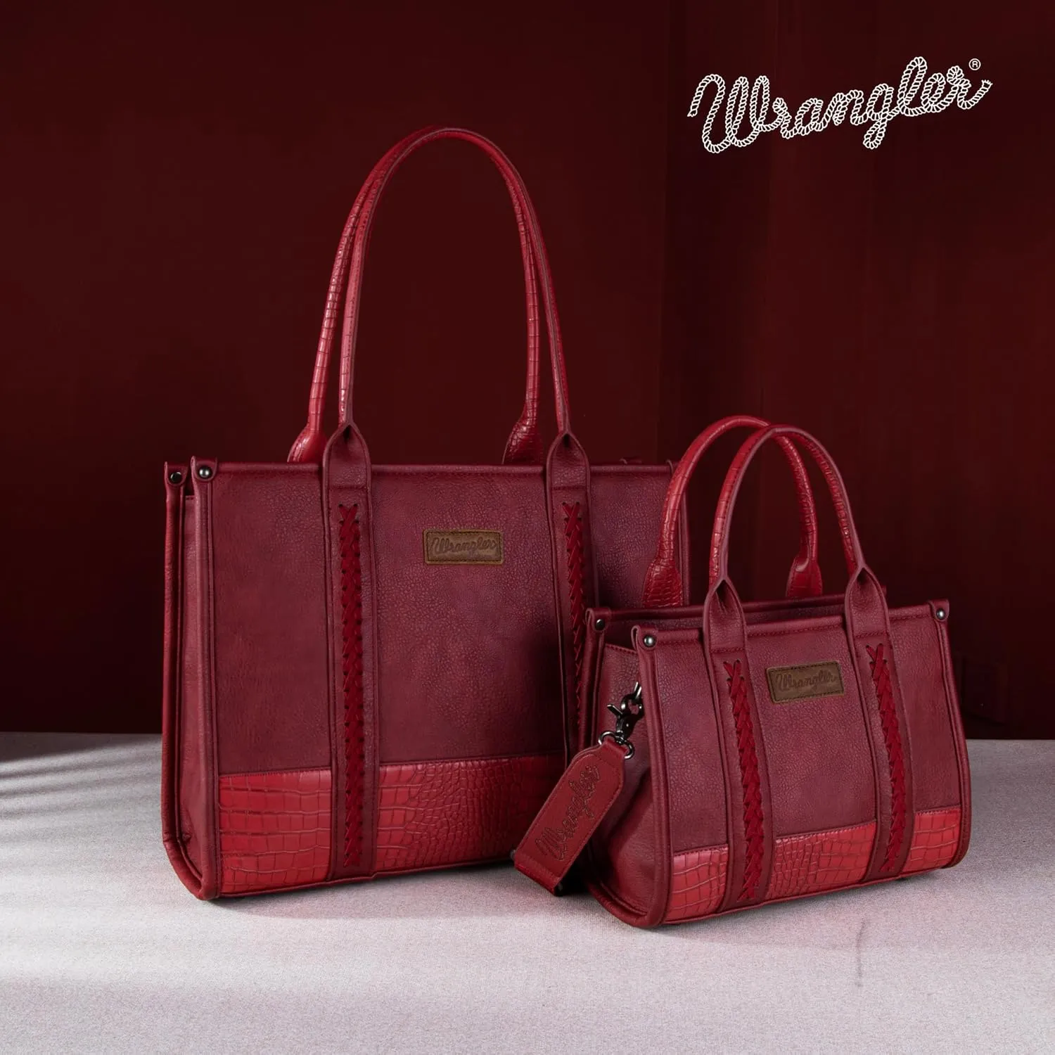 Montana West  Wrangler Tote Bag for Women Western Cow Print Purse Designer Top Handle Handbags