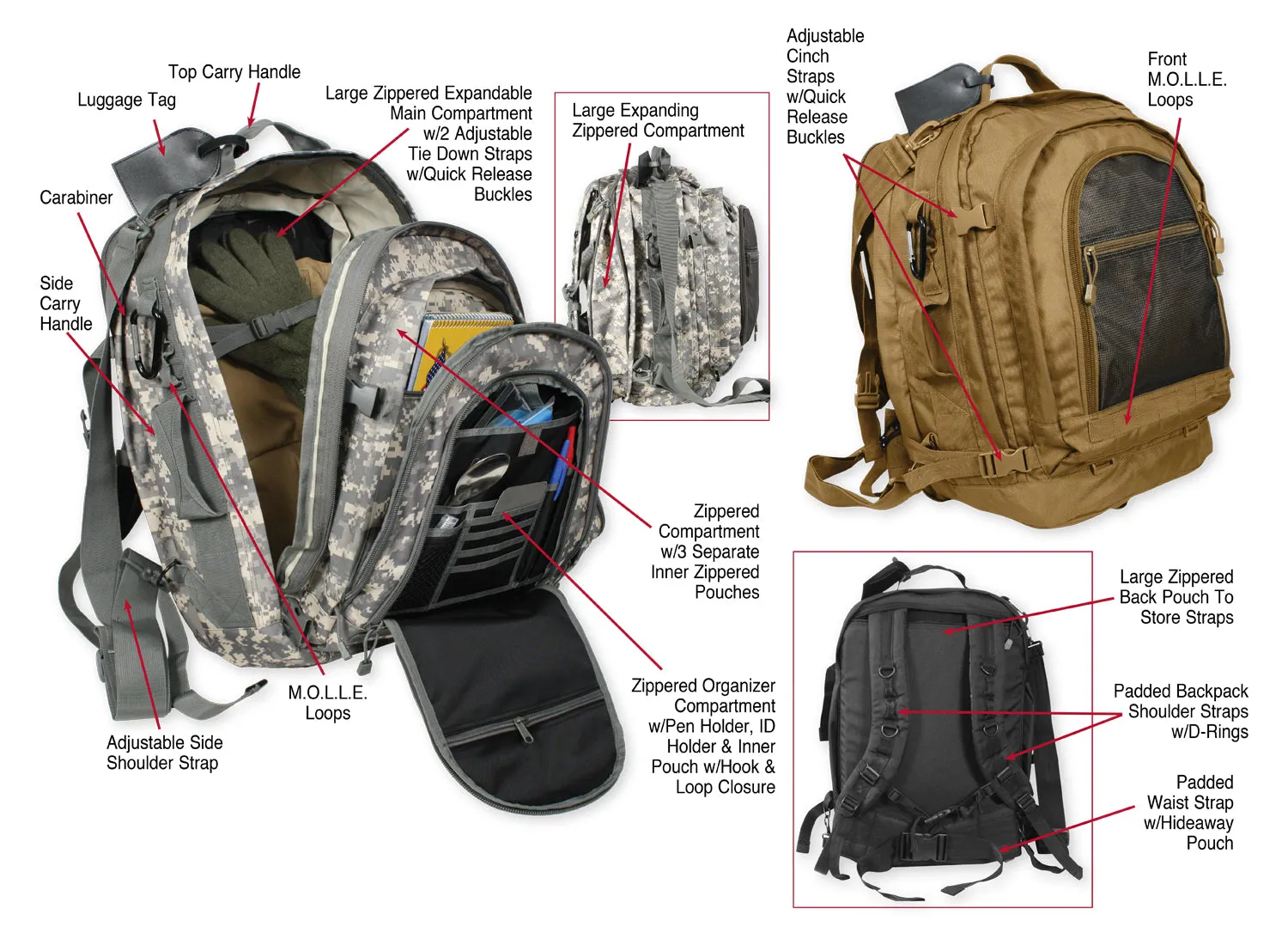 Move Out Tactical Travel Bag- Black