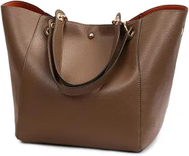 Pahajim Purses and Handbags for Women Large Capacity Work Tote Bag PU Leather Bucket Shoulder Bags Designer Satchel Hobo Bags