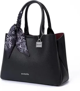 Purses and Handbags for Women, Tote Shoulder Bag Satchel Black Purse and PU Leather Top Handle for ladies Crossbody bags