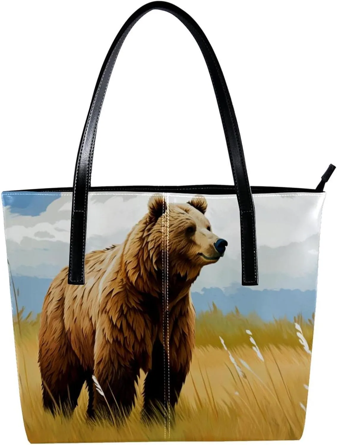 Purses for Women,Tote Bag Aesthetic,Women's Tote Handbags,Bear Meadow
