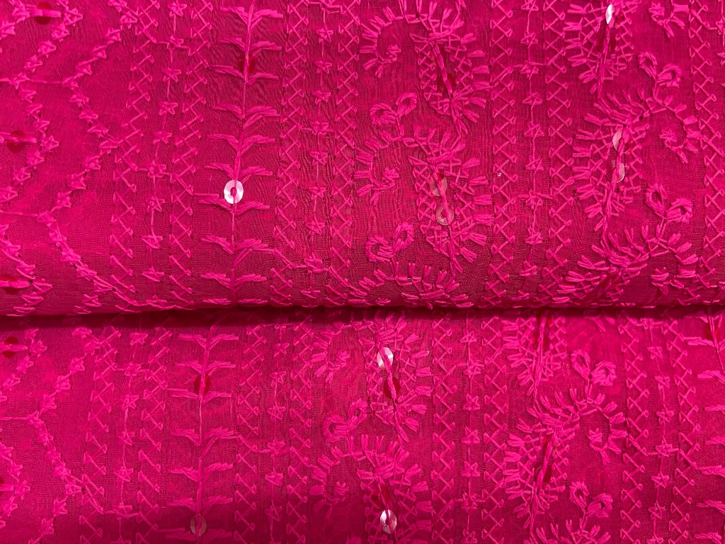 Rani Radiance Traditional Embroidered Carry Patta Georgette Fabric