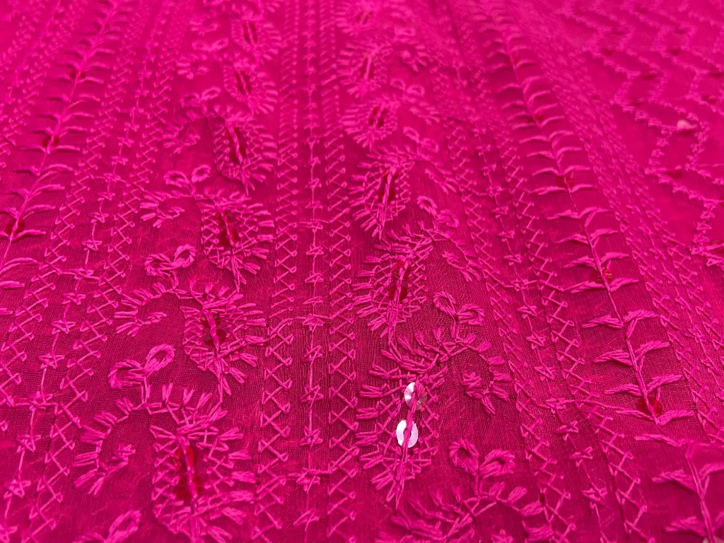 Rani Radiance Traditional Embroidered Carry Patta Georgette Fabric