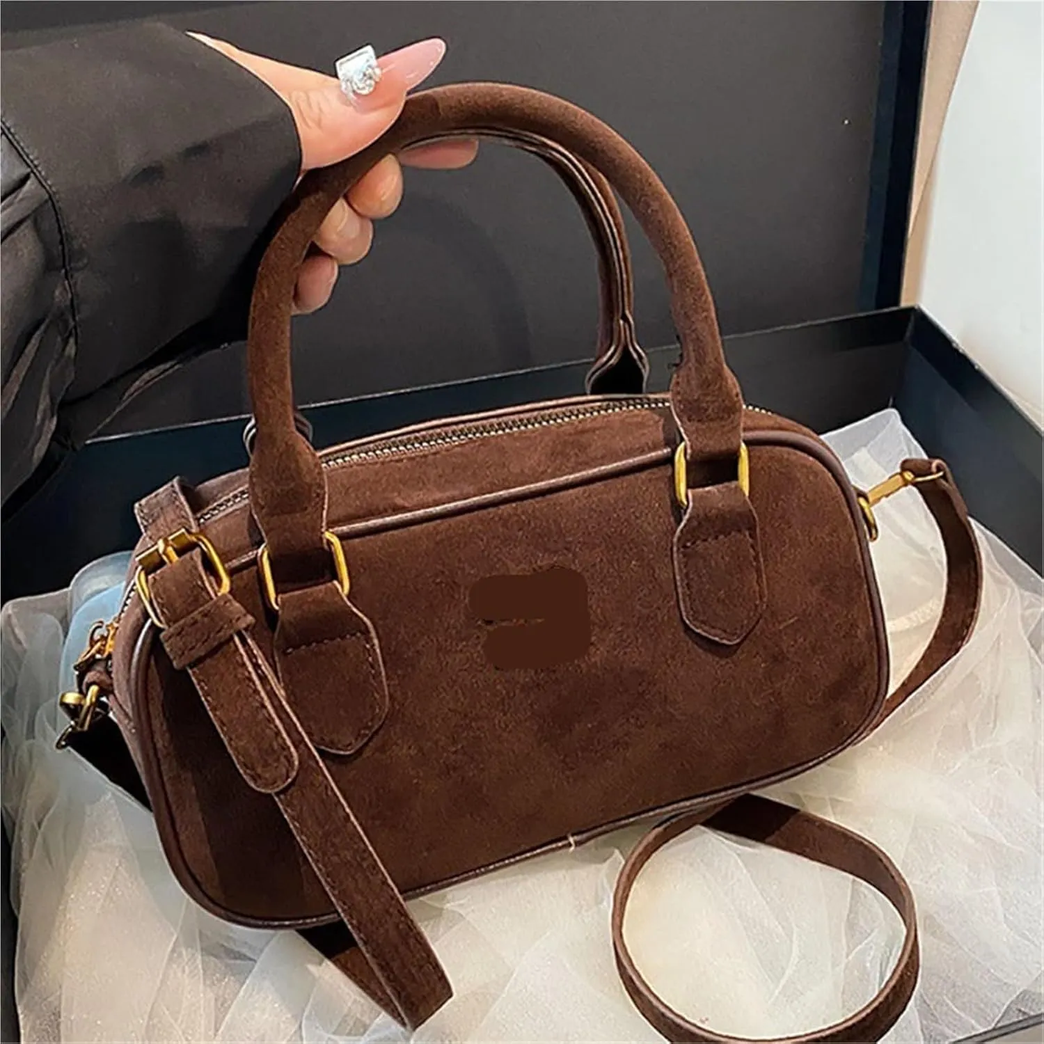 Retro Boston Hand-Held Pillow Bag Fashionable Single Shoulder Crossbody Bags