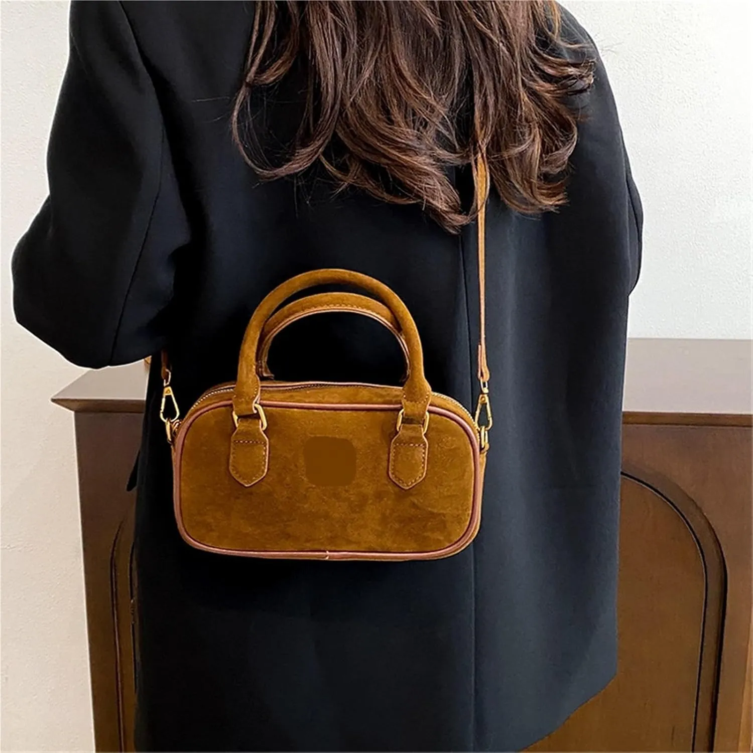 Retro Boston Hand-Held Pillow Bag Fashionable Single Shoulder Crossbody Bags