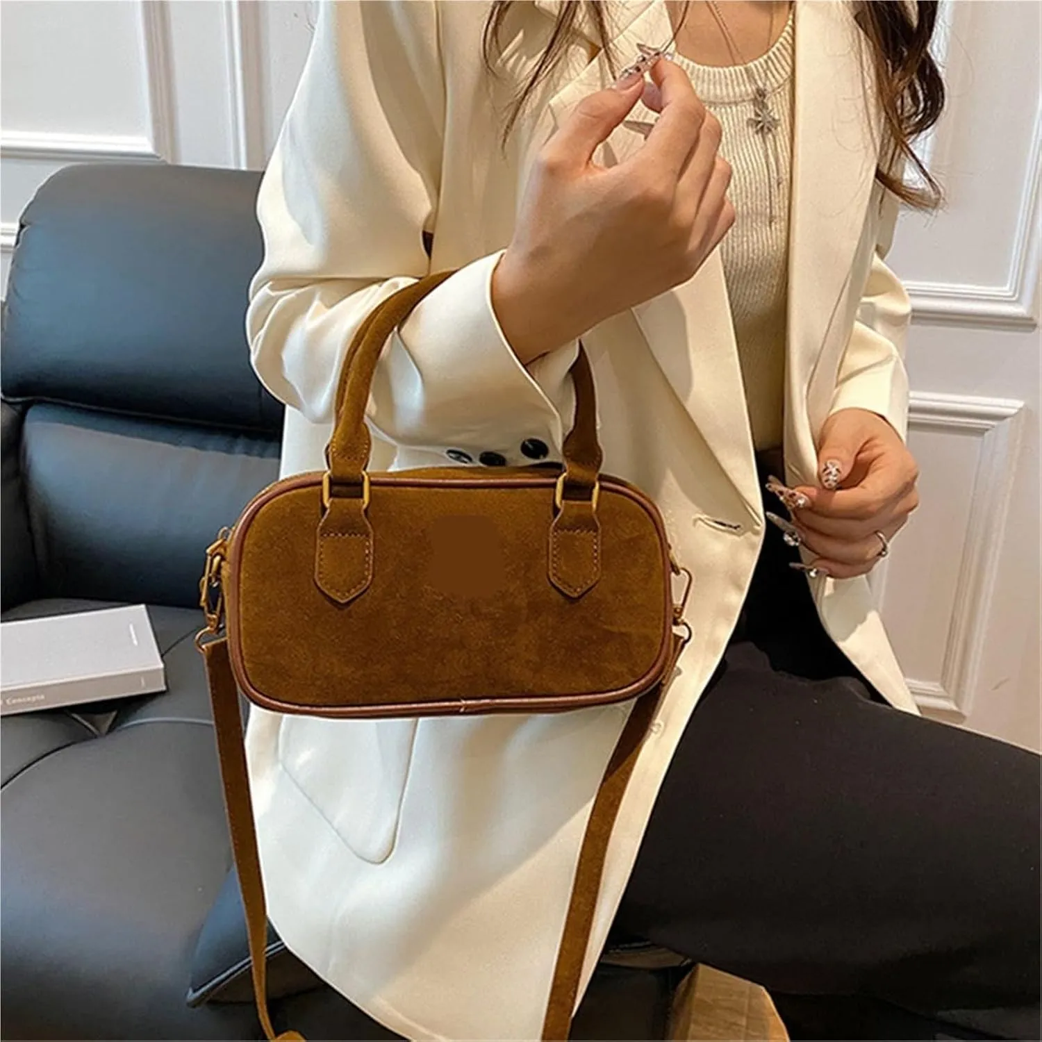 Retro Boston Hand-Held Pillow Bag Fashionable Single Shoulder Crossbody Bags