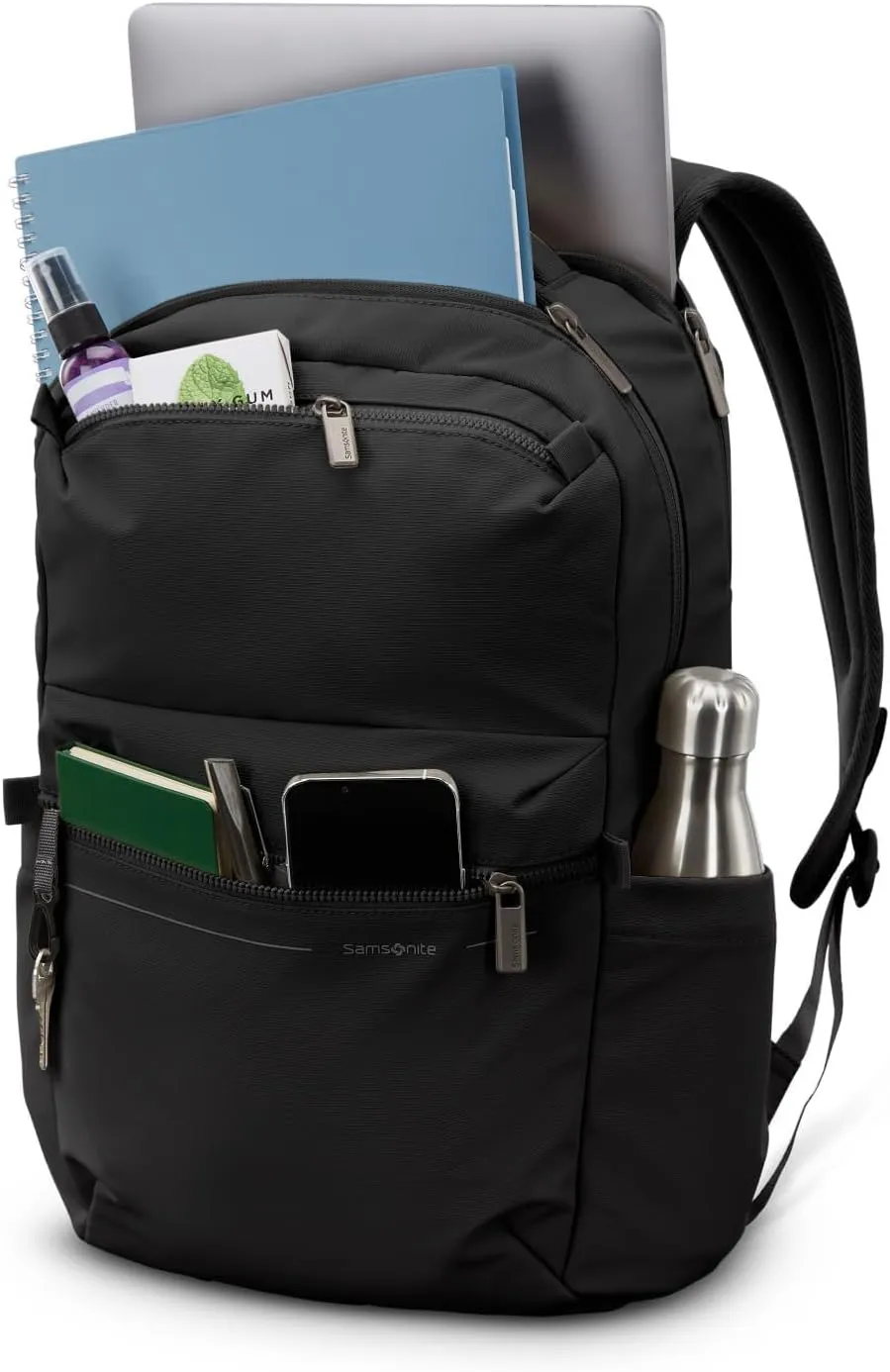 Samsonite Better Than Basic Backpack - Dedicated Laptop Compartment, Quick Stash Front Pockets and Lightweight Breathable Airmesh - Black