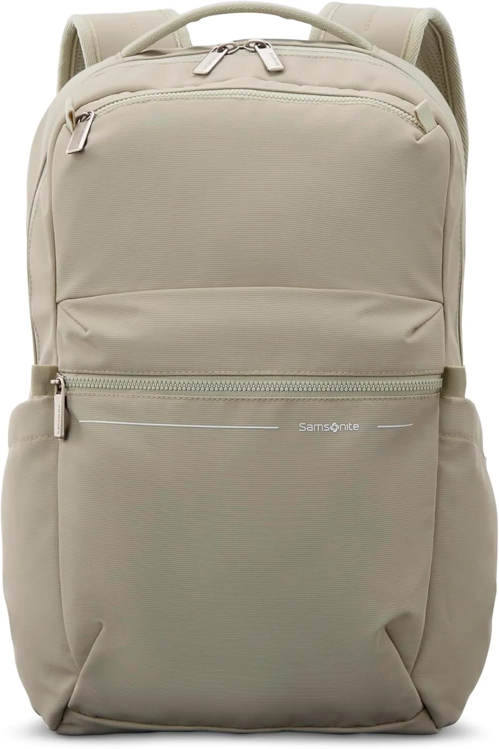 Samsonite Better Than Basic Backpack - Dedicated Laptop Compartment, Quick Stash Front Pockets and Lightweight Breathable Airmesh - Limestone Grey
