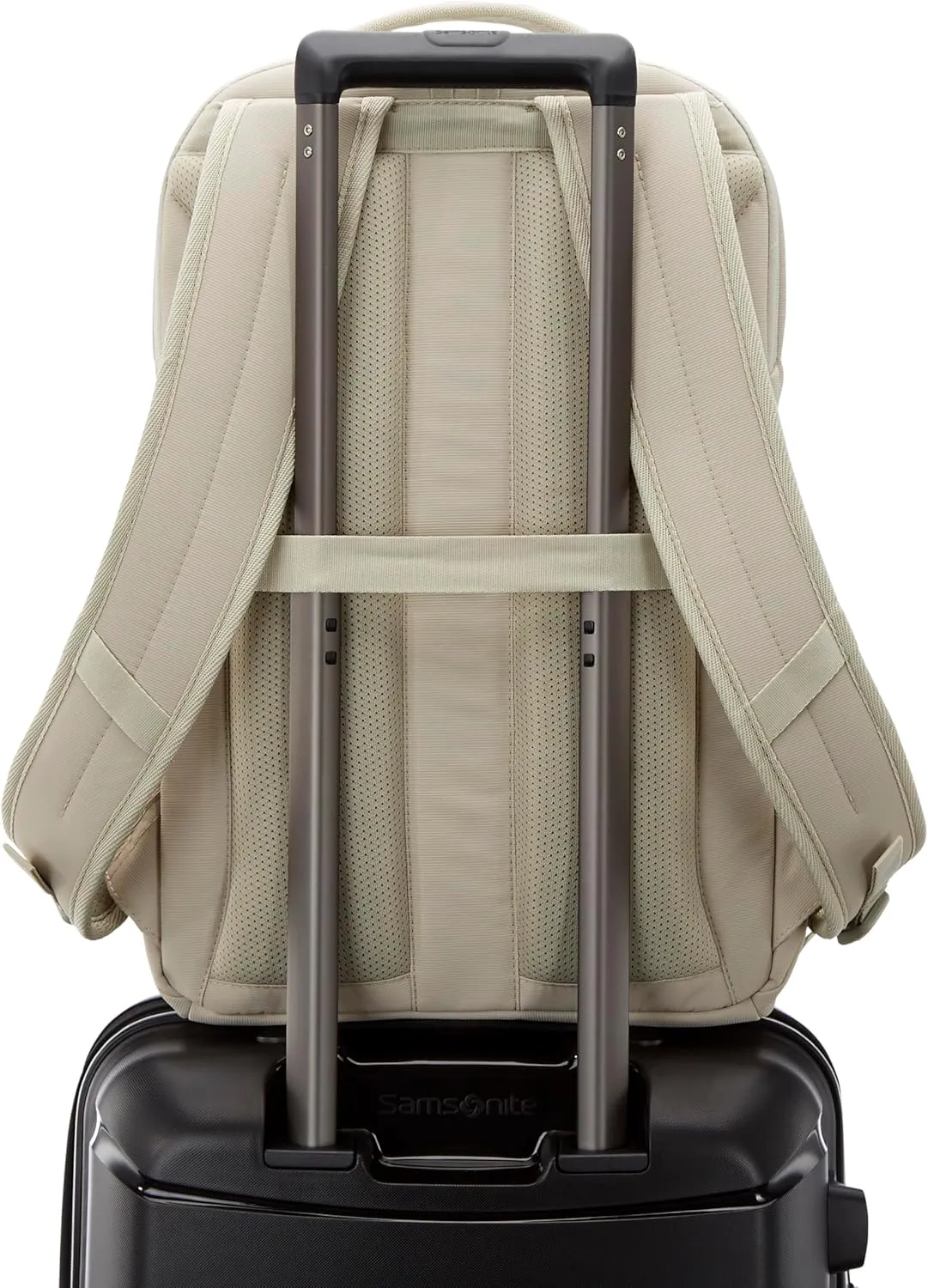 Samsonite Better Than Basic Backpack - Dedicated Laptop Compartment, Quick Stash Front Pockets and Lightweight Breathable Airmesh - Limestone Grey