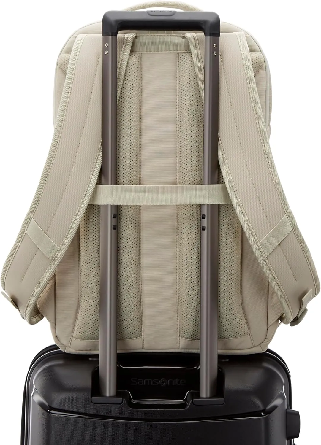 Samsonite Better Than Basic Backpack - Dedicated Laptop Compartment, Quick Stash Front Pockets and Lightweight Breathable Airmesh - Limestone Grey
