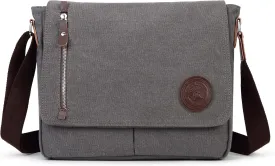 Sechunk Canvas Small Messenger Bag Vintage Shoulder bag Everyday Purse Crossbody bag for men women