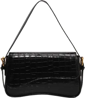 Shoulder Bag for women Y2K Crossbody Vegan Leather Purse Straps Retro Clutch Hobo Hadbags with 2 Removable