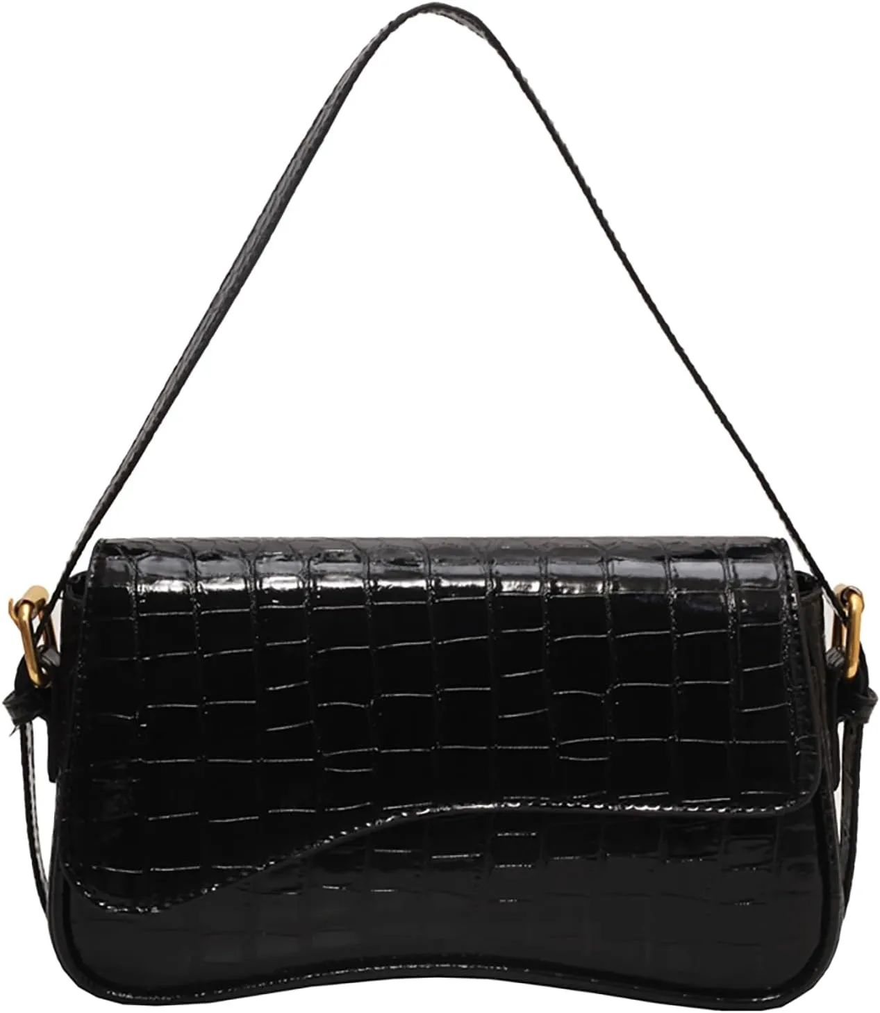 Shoulder Bag for women Y2K Crossbody Vegan Leather Purse Straps Retro Clutch Hobo Hadbags with 2 Removable