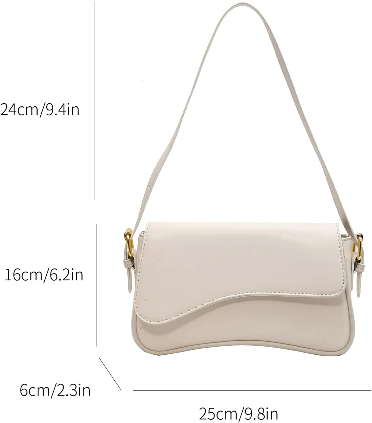 Shoulder Bag for women Y2K Crossbody Vegan Leather Purse Straps Retro Clutch Hobo Hadbags with 2 Removable