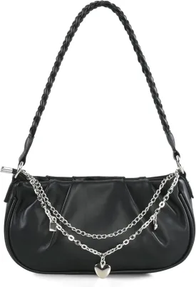 Shoulder Bag for Women Y2K Trendy Ruched Underarm Bag Mini Hobo,the Arm Purses Clutch Purse with Zipper Closure