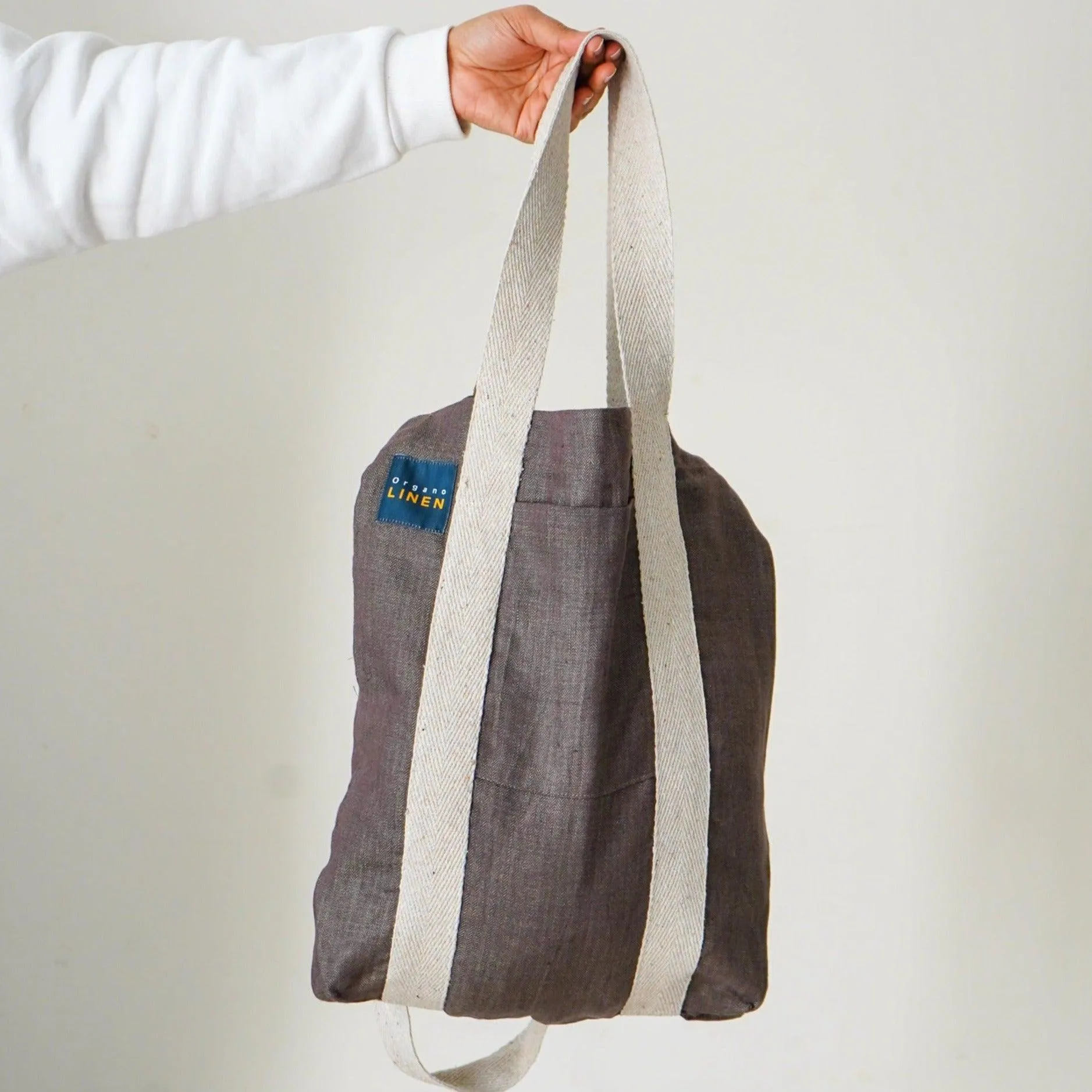 SLEE Linen Messenger-Tote Bag