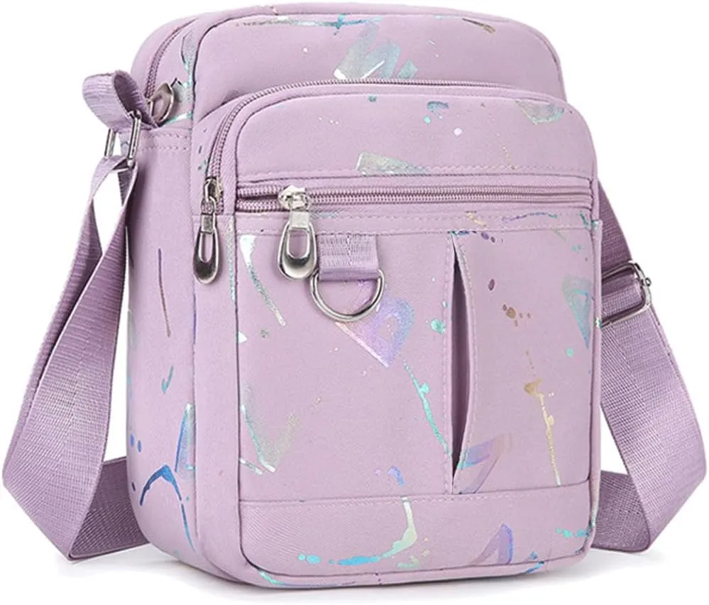 Small Messenger Bag for Men Women, Mini Crossbody Bag Shoulder Bag Travel Bag Multi Pocket Purses Soft Satchel Bag