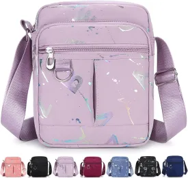 Small Messenger Bag for Men Women, Mini Crossbody Bag Shoulder Bag Travel Bag Multi Pocket Purses Soft Satchel Bag