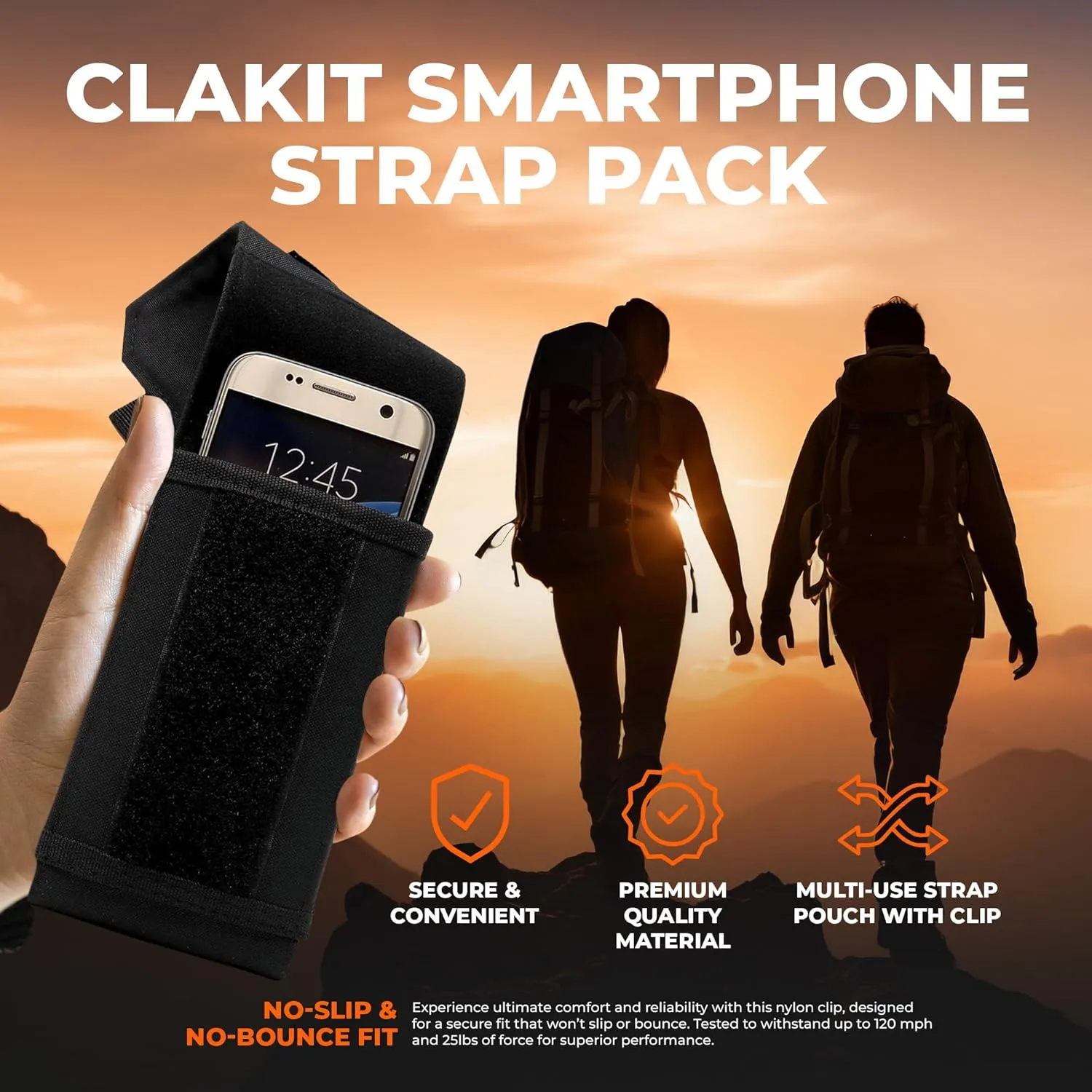 Smartphone Strap Pack - Backpack Shoulder Strap Pocket - Backpack Attachment for Hikers, Travelers, Students, and Commuters