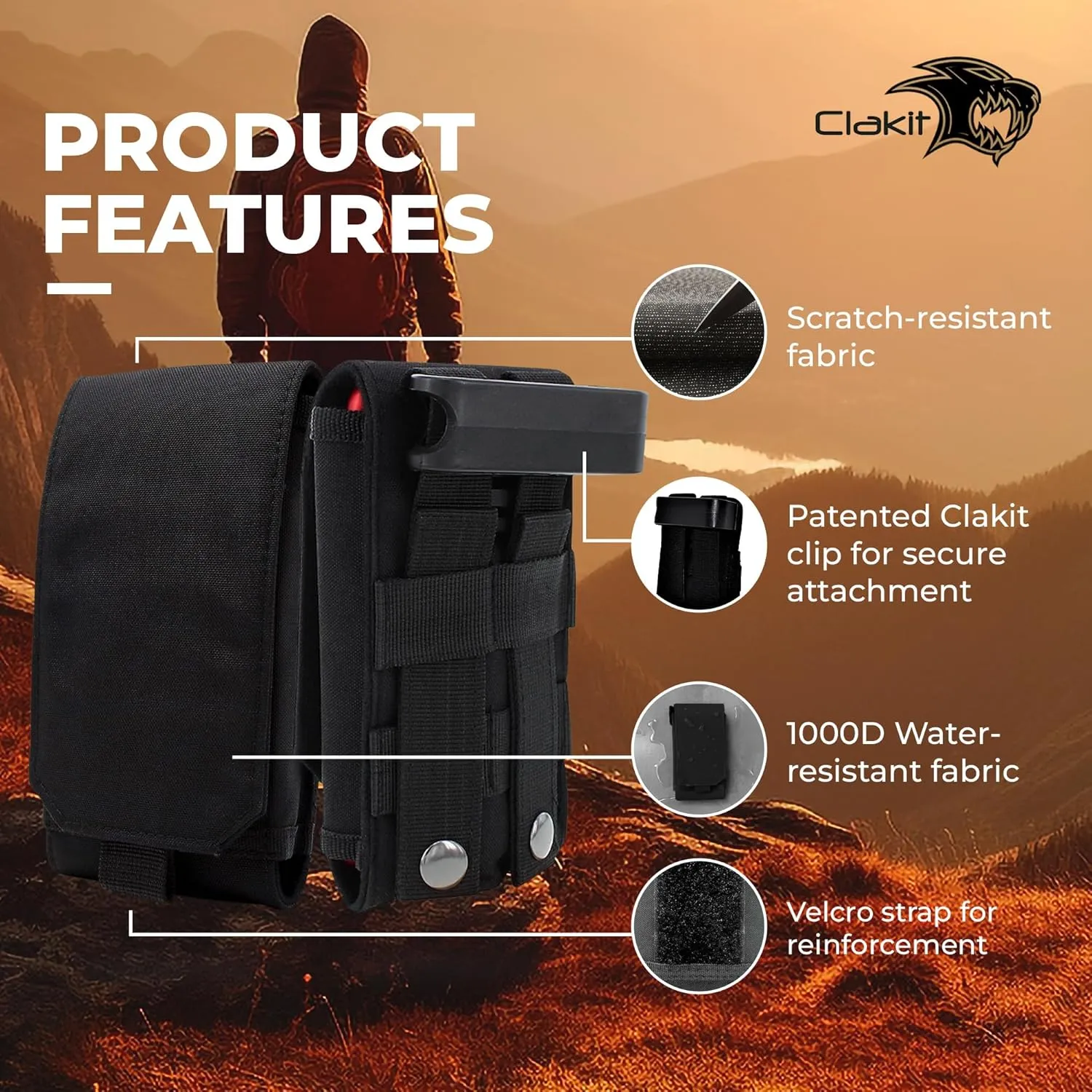 Smartphone Strap Pack - Backpack Shoulder Strap Pocket - Backpack Attachment for Hikers, Travelers, Students, and Commuters