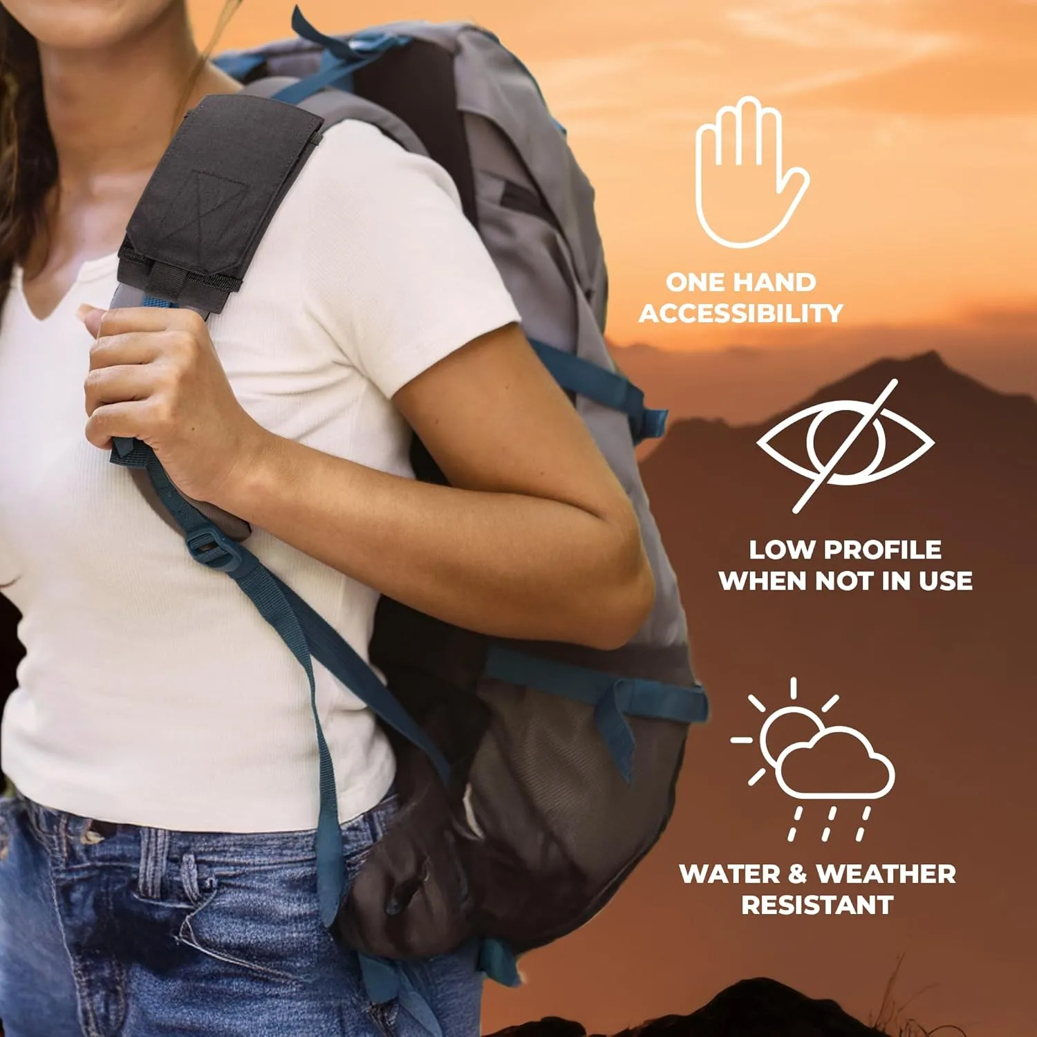 Smartphone Strap Pack - Backpack Shoulder Strap Pocket - Backpack Attachment for Hikers, Travelers, Students, and Commuters