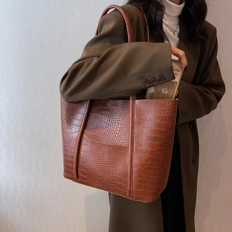 Snakeskin Large Leather Shoulder