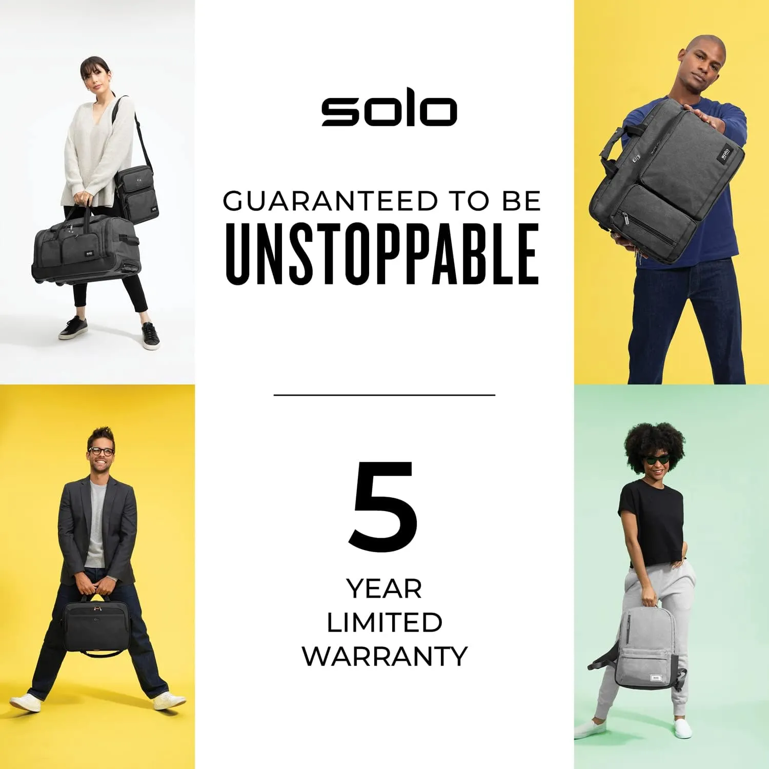 Solo New York Briefcase - Laptop Carrying Bag for Women & Men, Brief for Travel & Work, Adjustable Shoulder Strap - Ace Slim