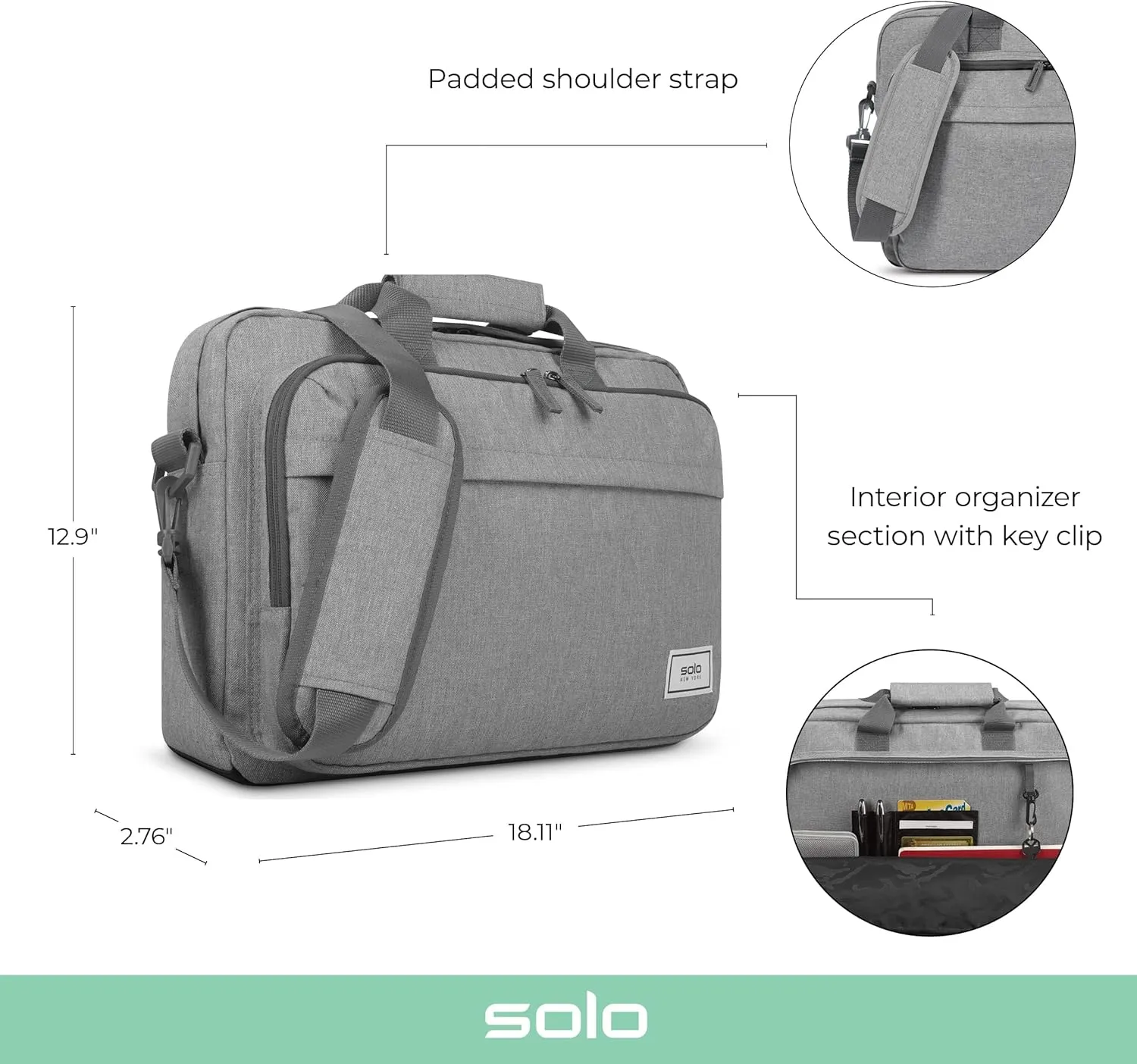 Solo Re:New 15.6 Inch Laptop Briefcase