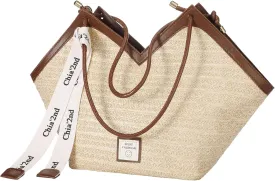 Straw Beach Tote Bag for Women, Summer Woven Tote Bags with Zipper, Portable Shoulder Vacation Purse Handbags