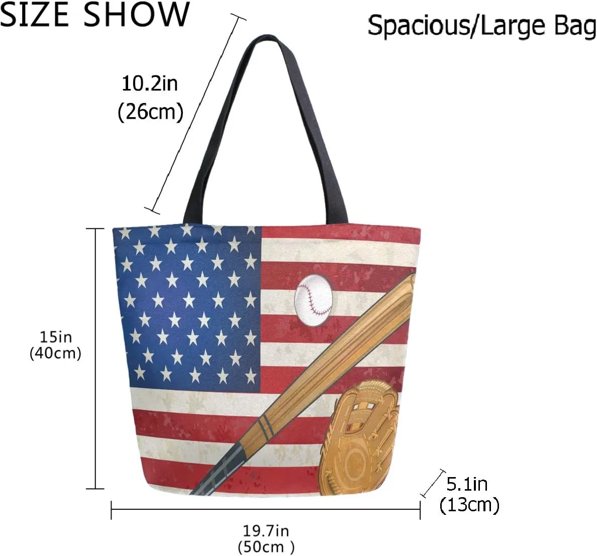 Stylish Print Extra Large Shoulder Tote Bag for Beach Travel Weekender Gym Grocery Shopping