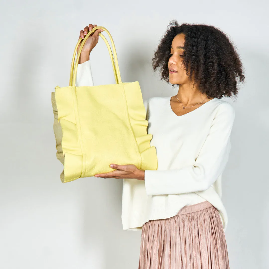 Stylish slouchy tote bag with double handles wholesale