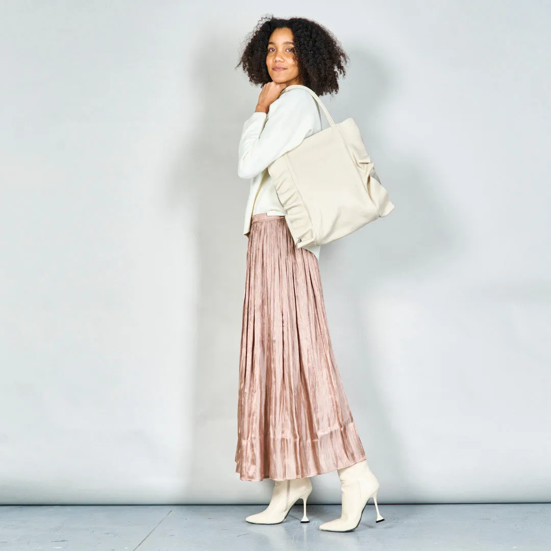 Stylish slouchy tote bag with double handles wholesale