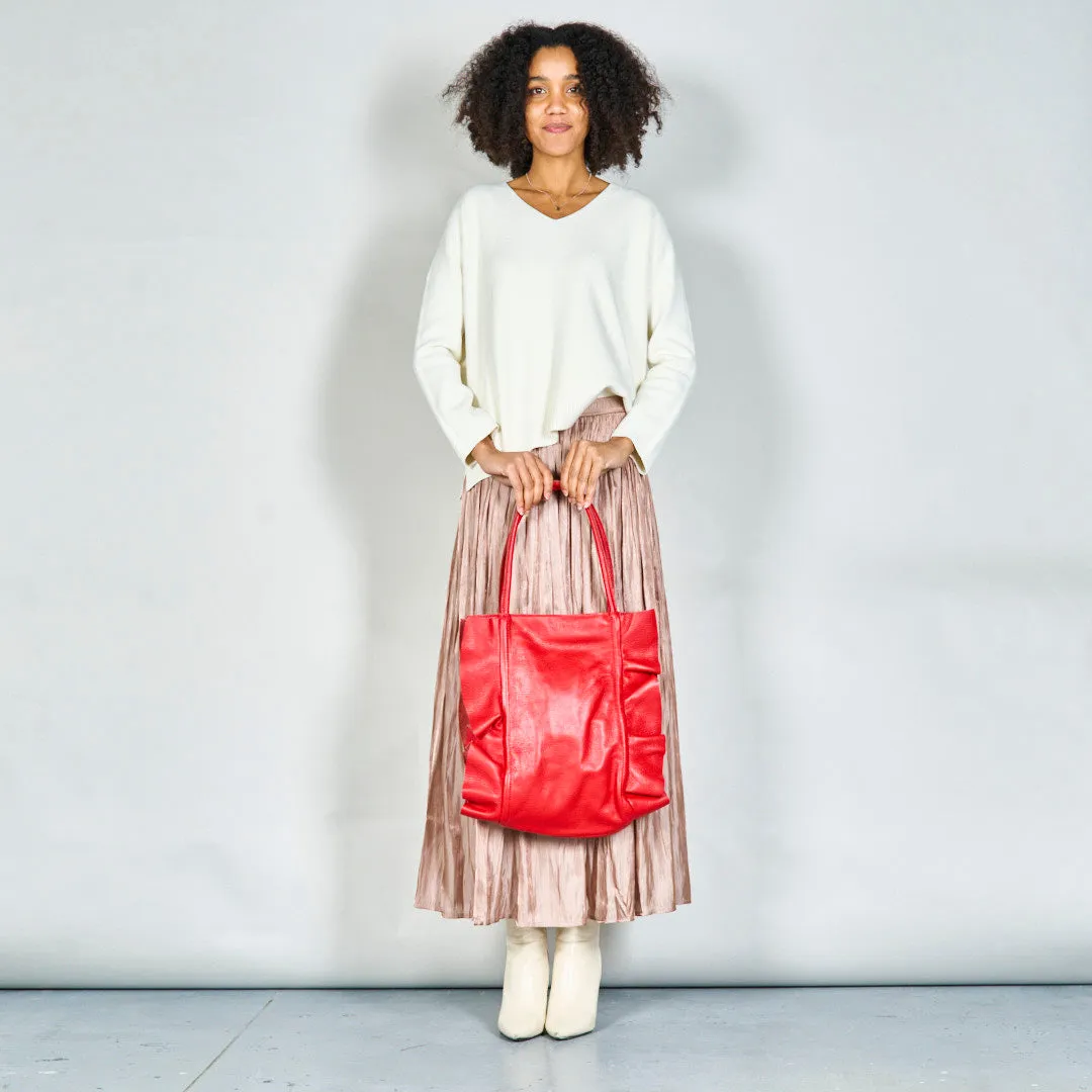 Stylish slouchy tote bag with double handles wholesale