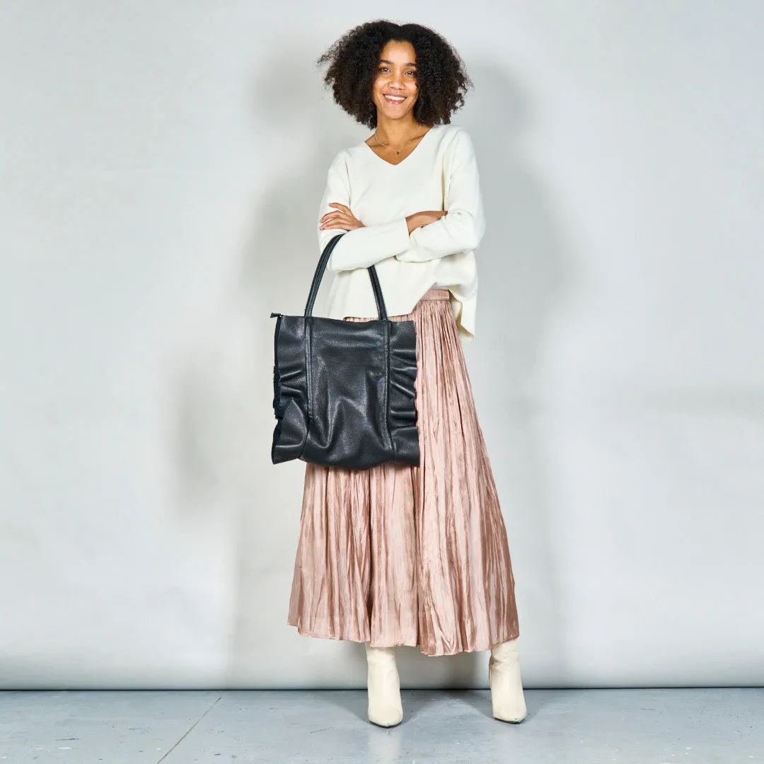 Stylish slouchy tote bag with double handles wholesale