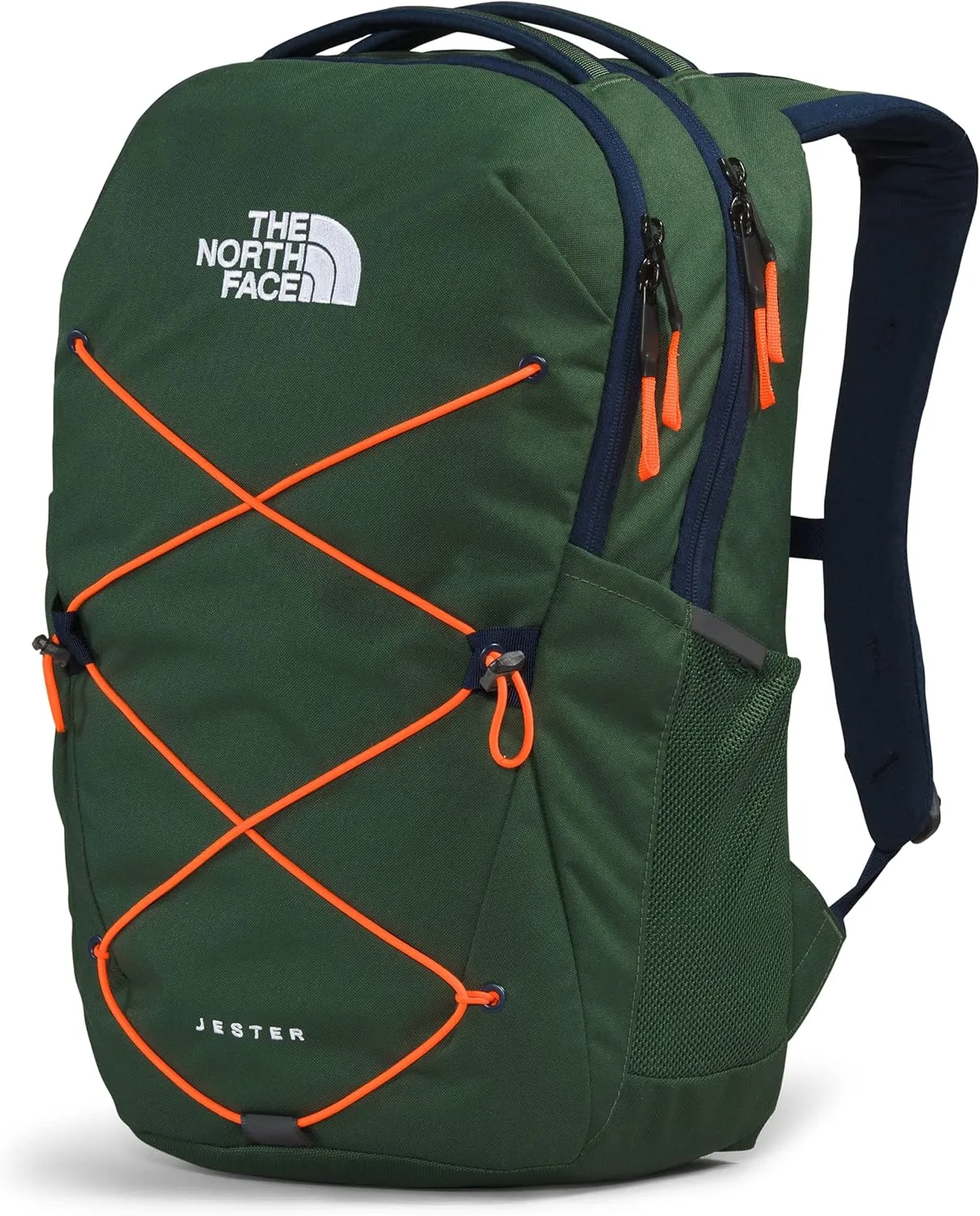THE NORTH FACE Jester Everyday Laptop Backpack, Pine Needle/Summit Navy/Power Orange, One Size