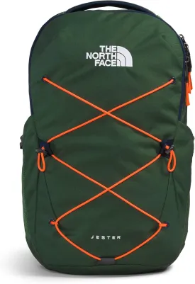 THE NORTH FACE Jester Everyday Laptop Backpack, Pine Needle/Summit Navy/Power Orange, One Size