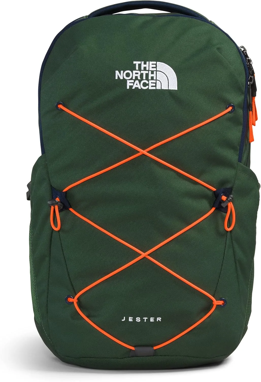 THE NORTH FACE Jester Everyday Laptop Backpack, Pine Needle/Summit Navy/Power Orange, One Size