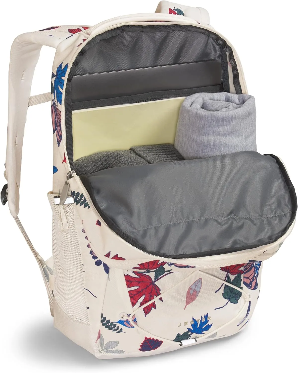 THE NORTH FACE Women's Jester Everyday Laptop Backpack, Gardenia White Fall Wanderer Print/Gardenia White/Gravel, One Size