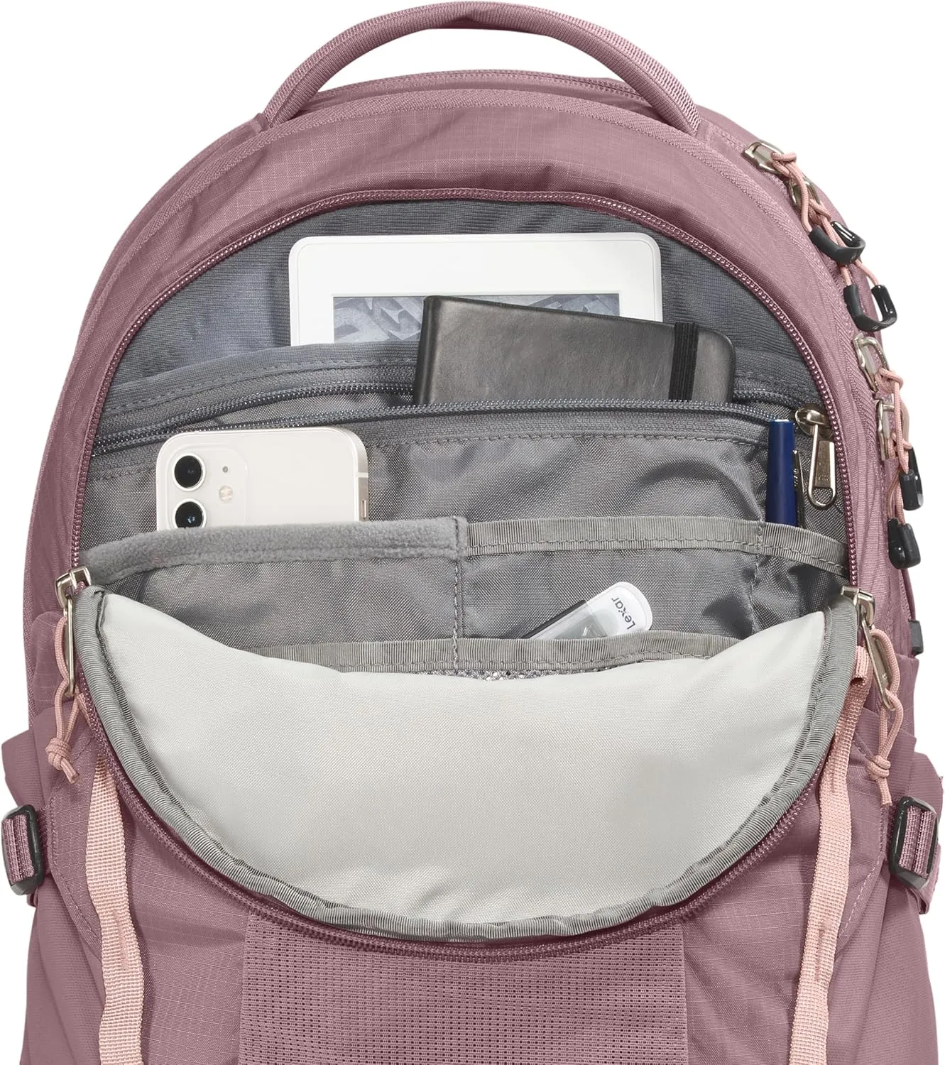 THE NORTH FACE Women's Recon Everyday Laptop Backpack, Fawn Grey/Pink Moss, One Size