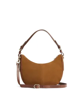 The Tetbury Crescent Bag - Tan Suede