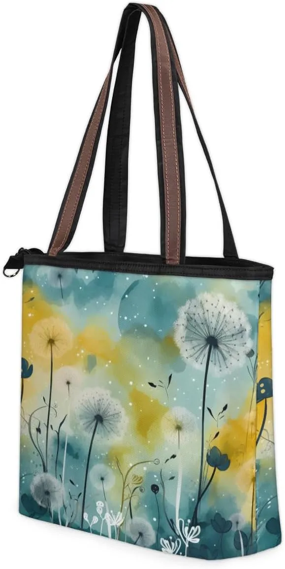 Tote Bag for Women with Zipper Large Capacity Top Handle Casual Shoulder Bag Handbag Reusable Shopping