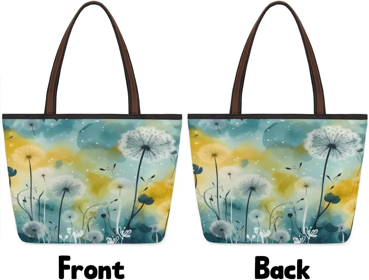 Tote Bag for Women with Zipper Large Capacity Top Handle Casual Shoulder Bag Handbag Reusable Shopping