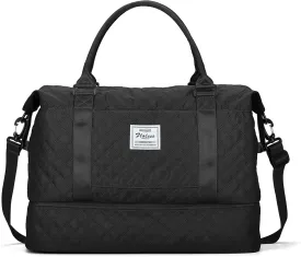 Travel Duffel Bag with Shoes Compartment, Overnight Weekender Bags for Women,Carry on Personal Item Bag