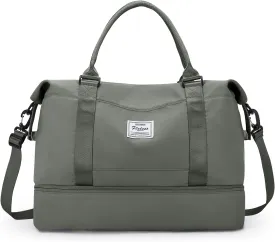 Travel Duffel Bag with Shoes Compartment, Overnight Weekender Bags for Women,Carry on Personal Item Bag