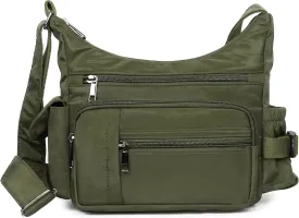 VOLGANIK ROCK RFID Anti Thief Crossbody Bag for Women Waterproof Shoulder Bag Messenger Bag Casual Nylon Purse Handbag