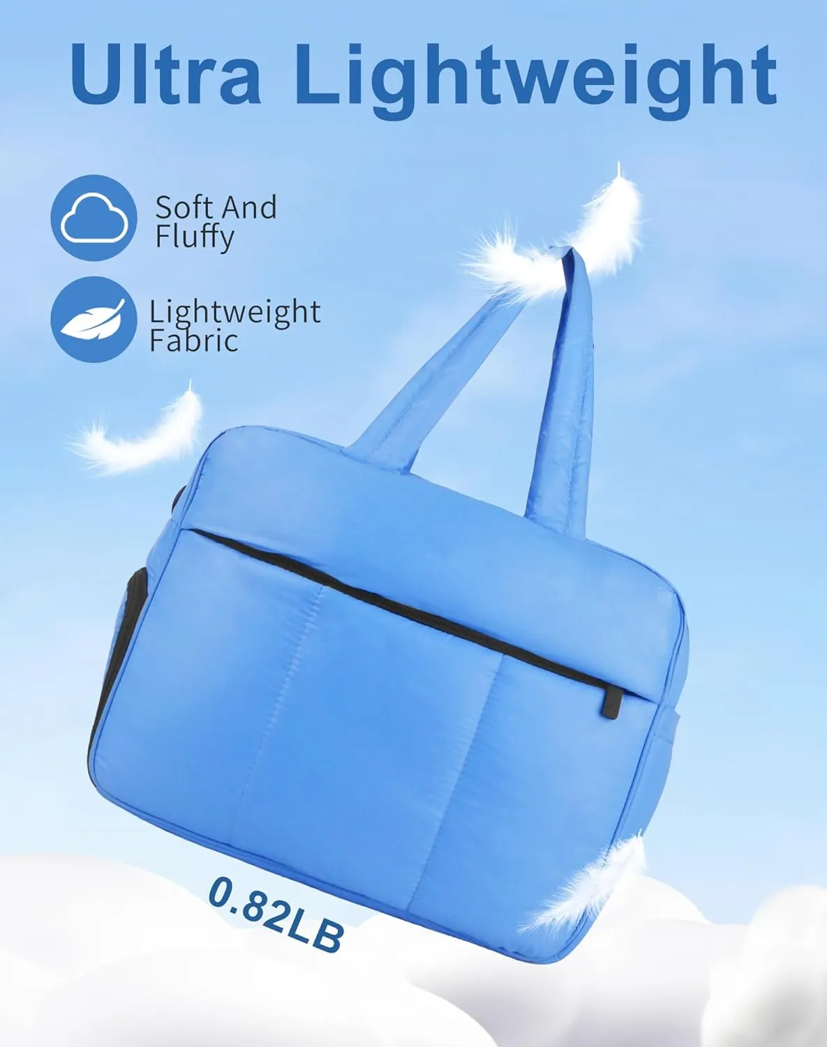 Weekender Bags for Women, Lightweight Puffer Tote Overnight Weekend Carry On Gym Duffle Bag with Shoe Compartment for Travel