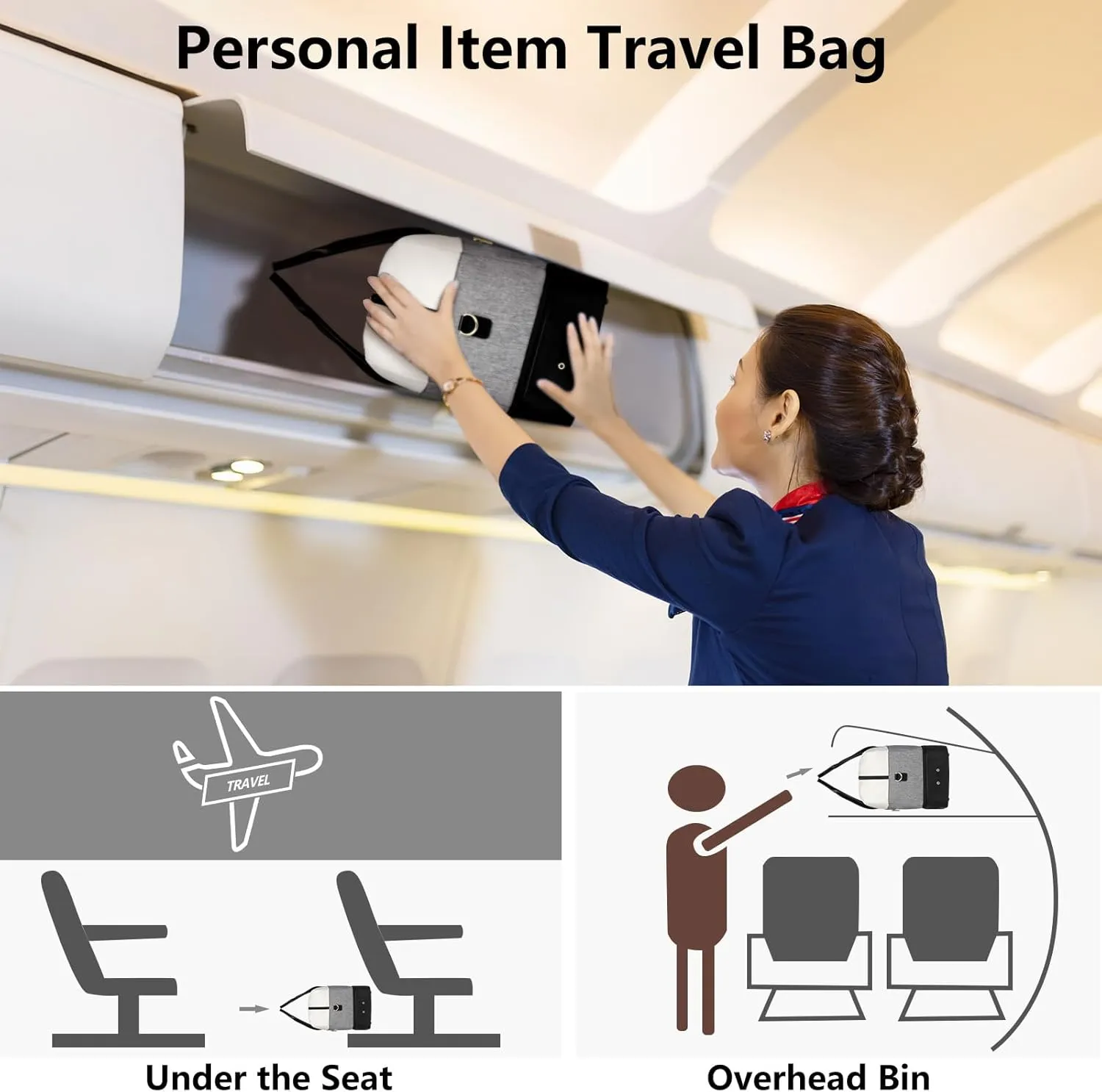 Weekender Travel Women Duffle Bags: Large Weekend Duffel Bags for Womens Carry On Bag with Shoe Compartment Overnight Tote Bags for Personal Items Hospital Gym with 2 Packing Cubes White-Grey-Black