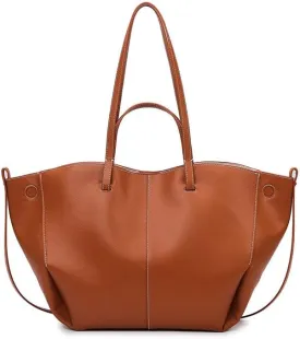Women Dumpling Cloud Bag Faux Leather Tote Bag for Women Trendy Handbag Purse Fall Shoulder Bag with Magnetic Closure