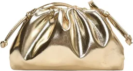Women's Ruched Cloud Purse, Soft Dumpling Sparkly Crossbody Bag, Fashion Leather Shoulder Bag, Evening Handbag