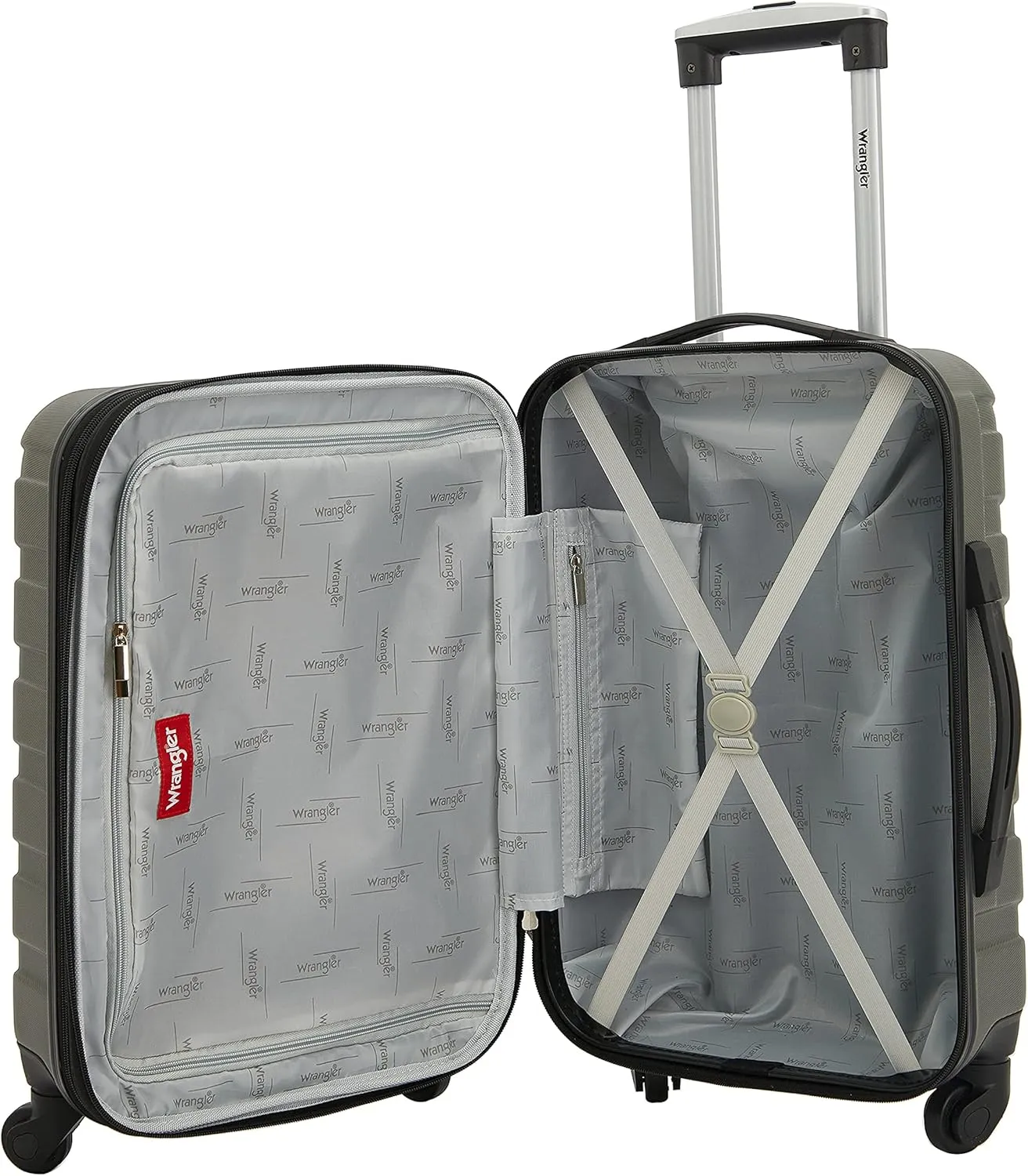 Wrangler Elysium Luggage & Packing Cubes, Green, 4 Piece Set